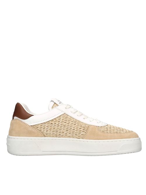 Sneakers in pelle e rafia STUART WEITZMAN | SW CRTSDE LGO SNRBEIGE-BIANCO-MARRONE